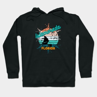 Islamorada Florida Retro Vintage Exploding Sunset Hoodie